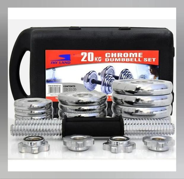 20kg ‎Adjustable Chrome Dumbbell Set With Carry Case - main view