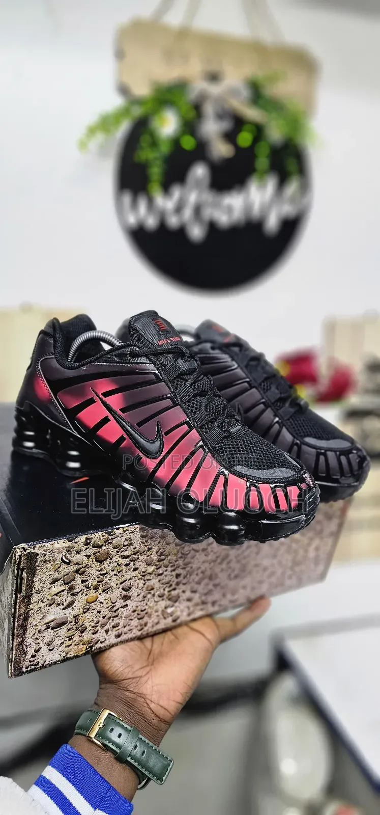 Red Nike Shox "Thermo Start"