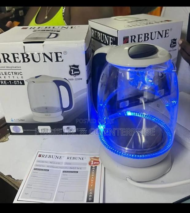 Rebune 1.7ltrs Glass Kettle