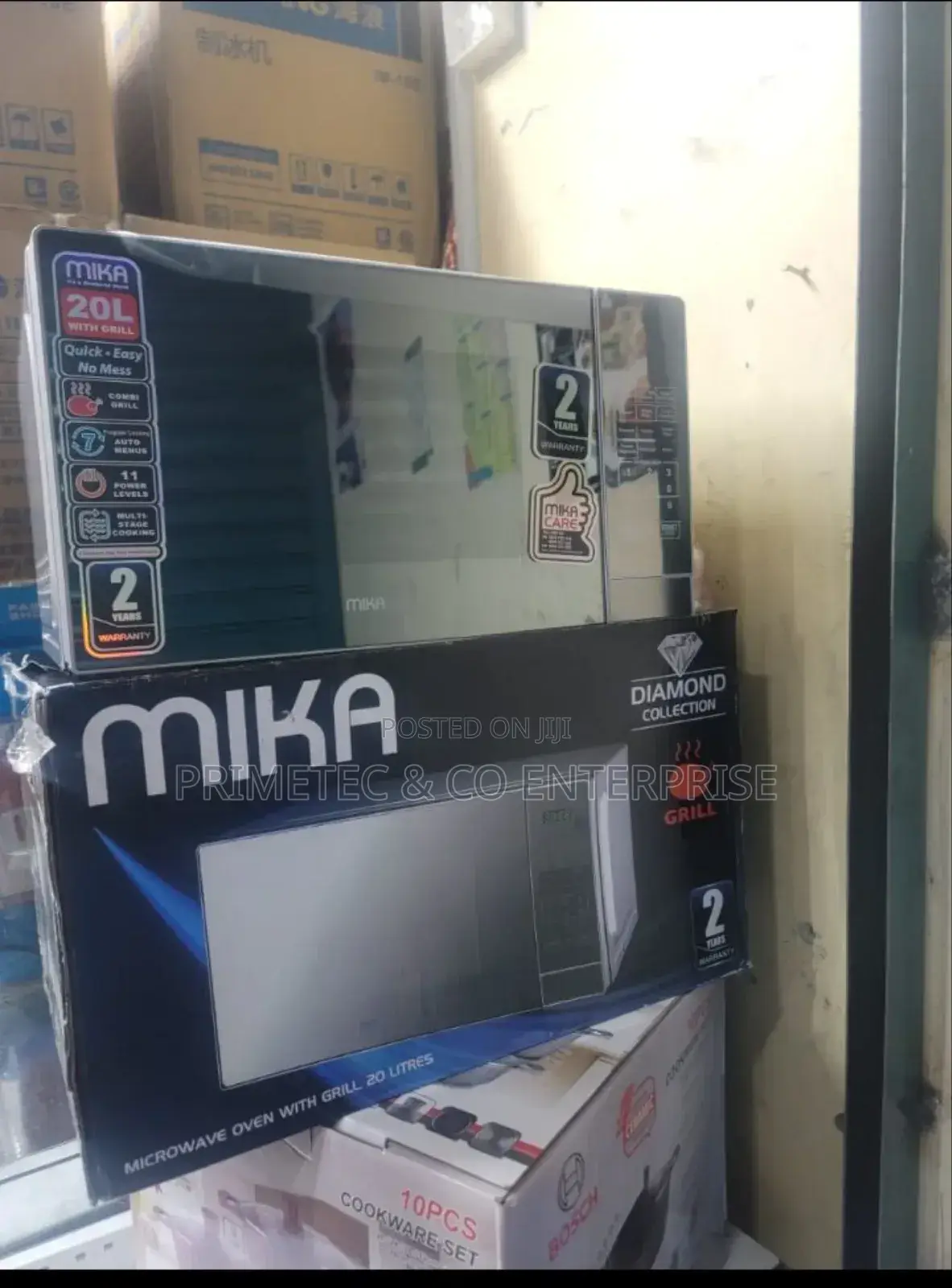 Mika Microwave Oven Grill 20ltr With 1000w Grill Silver
