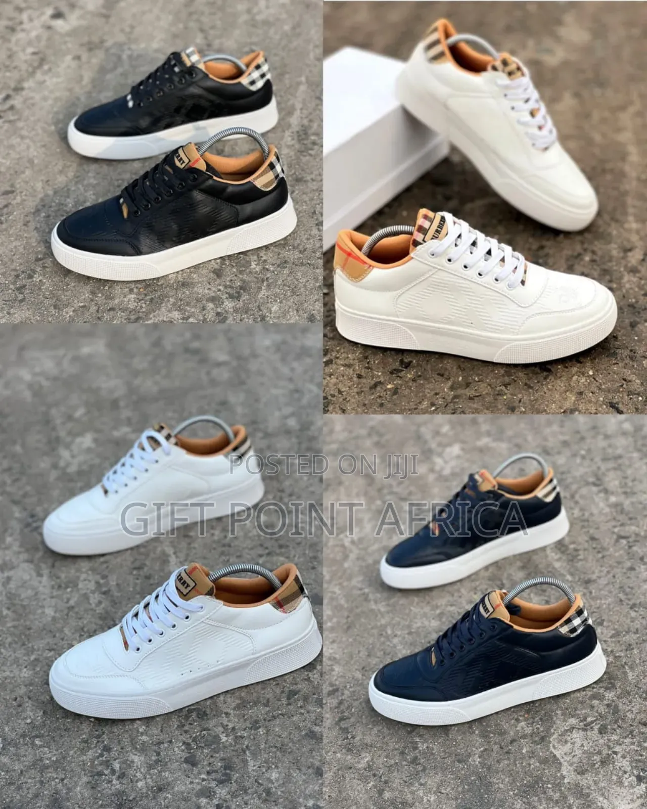 Black High Quality (Burberry) Leather Laced Casuals*