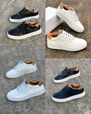 Black High Quality (Burberry) Leather Laced Casuals*