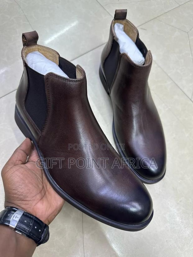 Coffee Brown Leather Clarks Official Boots