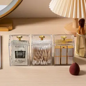 Acryllic Storage Box Organizer for Earbuds, Cotton Balls