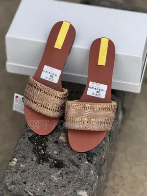 Black,Gold And Silver High Quality (Zara) Slip-on Sandals
