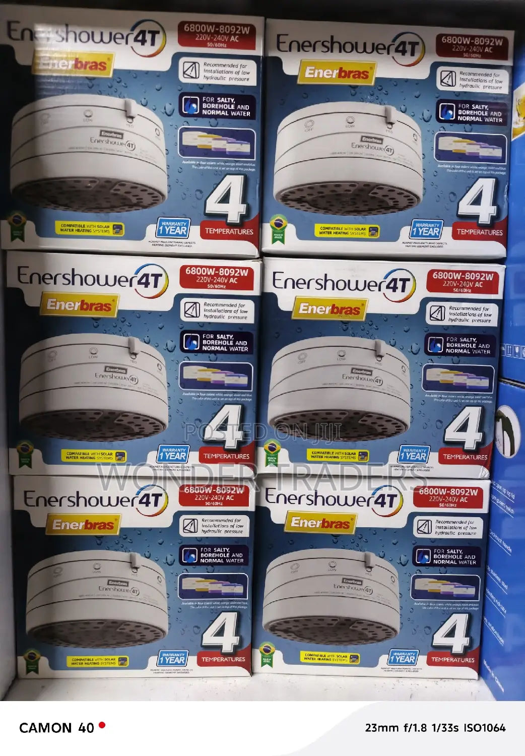 Enershower Instant Shower Enerbras 4t 6800w -8092w 220v 240v