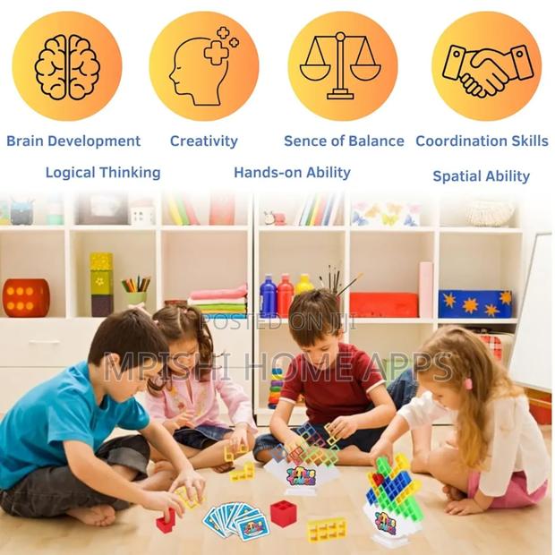 Tetris Tower Stacking Game (64pieces) - main view