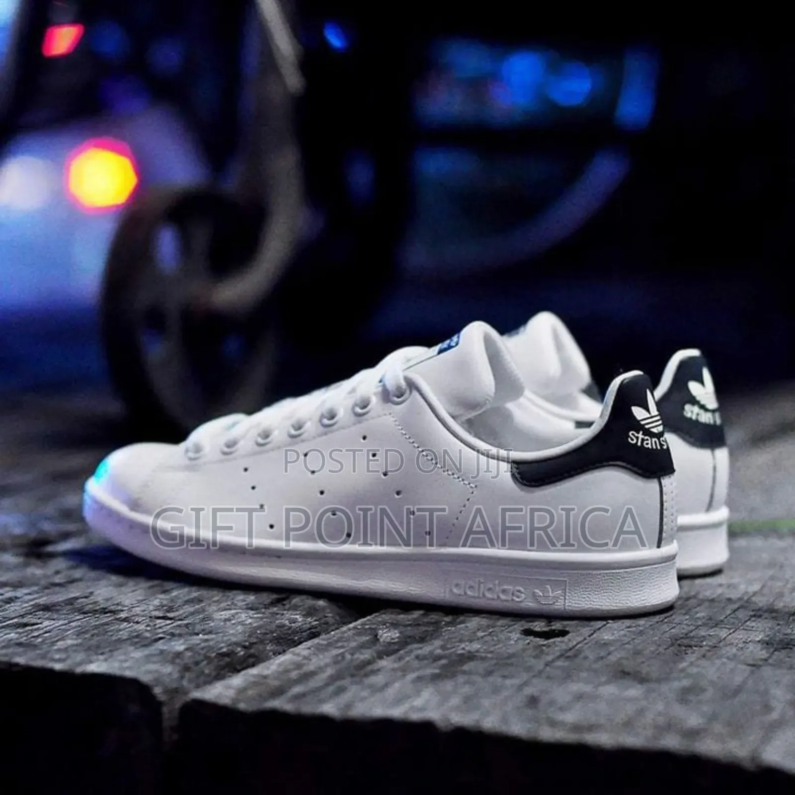 All White (Addidas) Stansmith Leather Laced Casuals*
