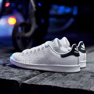 All White (Addidas) Stansmith Leather Laced Casuals*