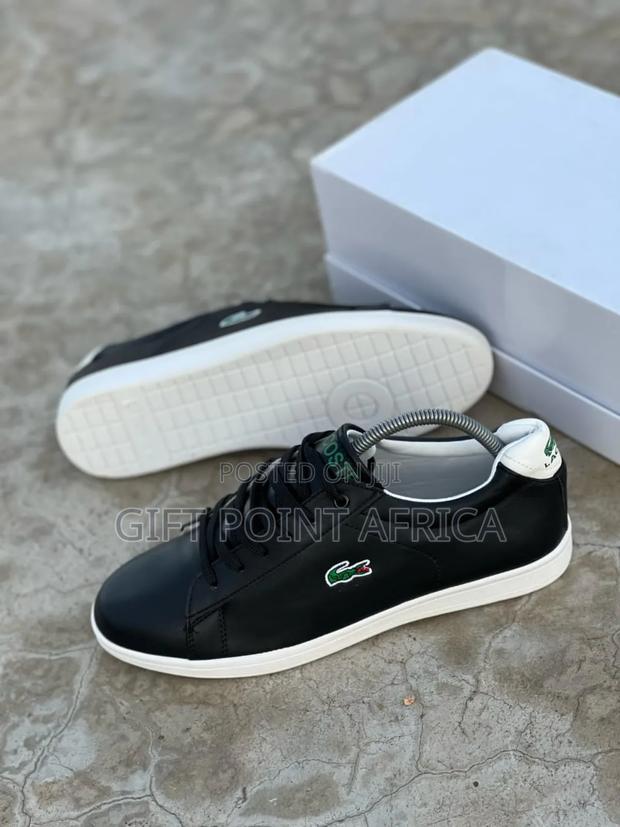 *Men* White (Lacoste) Leather Laced Casuals* - thumbnail 3