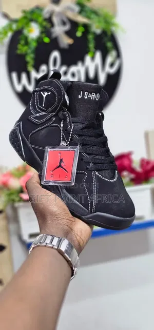 Black Jordan 7 Men Sneakers