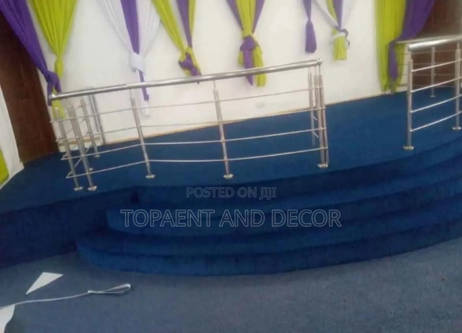 Church Pulpit Dark Blue Flawless Warm Wall to Wall Carpet