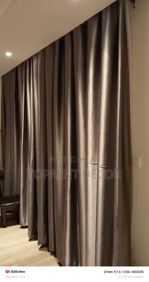 Blackout Shinny Chocolate Brown Window Curtains
