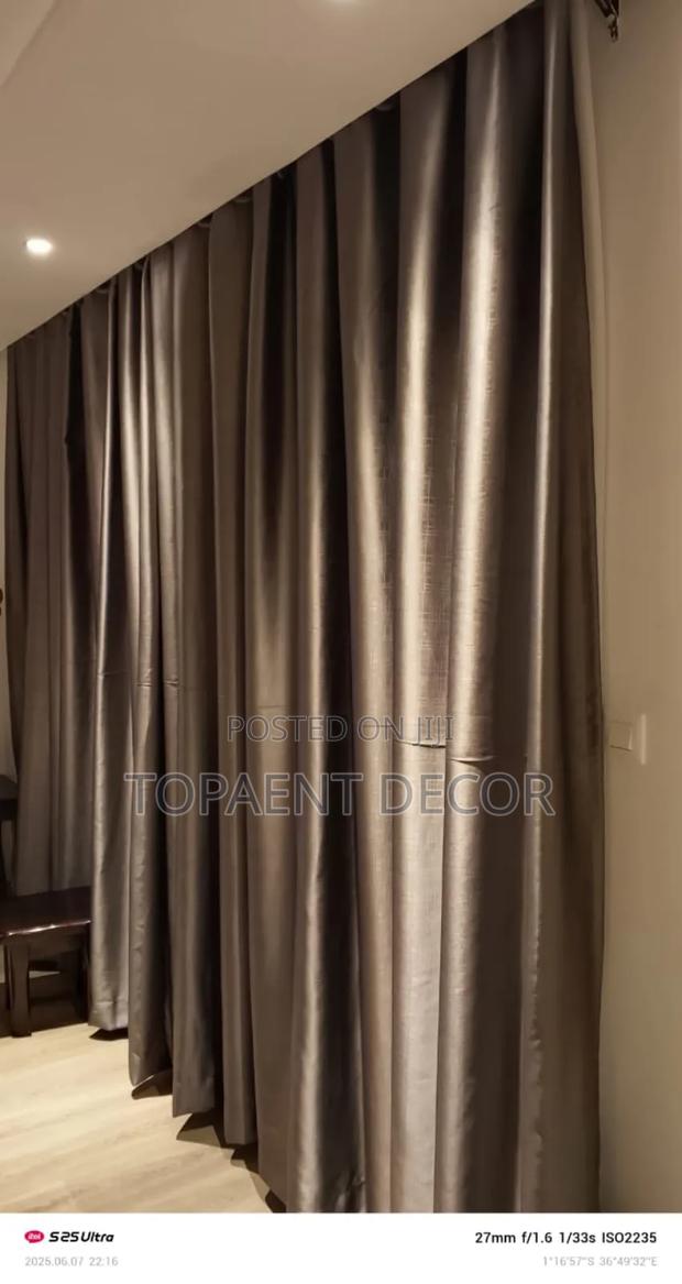 Blackout Shinny Chocolate Brown Window Curtains