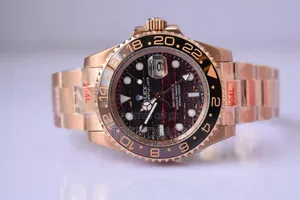 Rolex G M T Ii Tiger Iron Dial Rosegold Watch