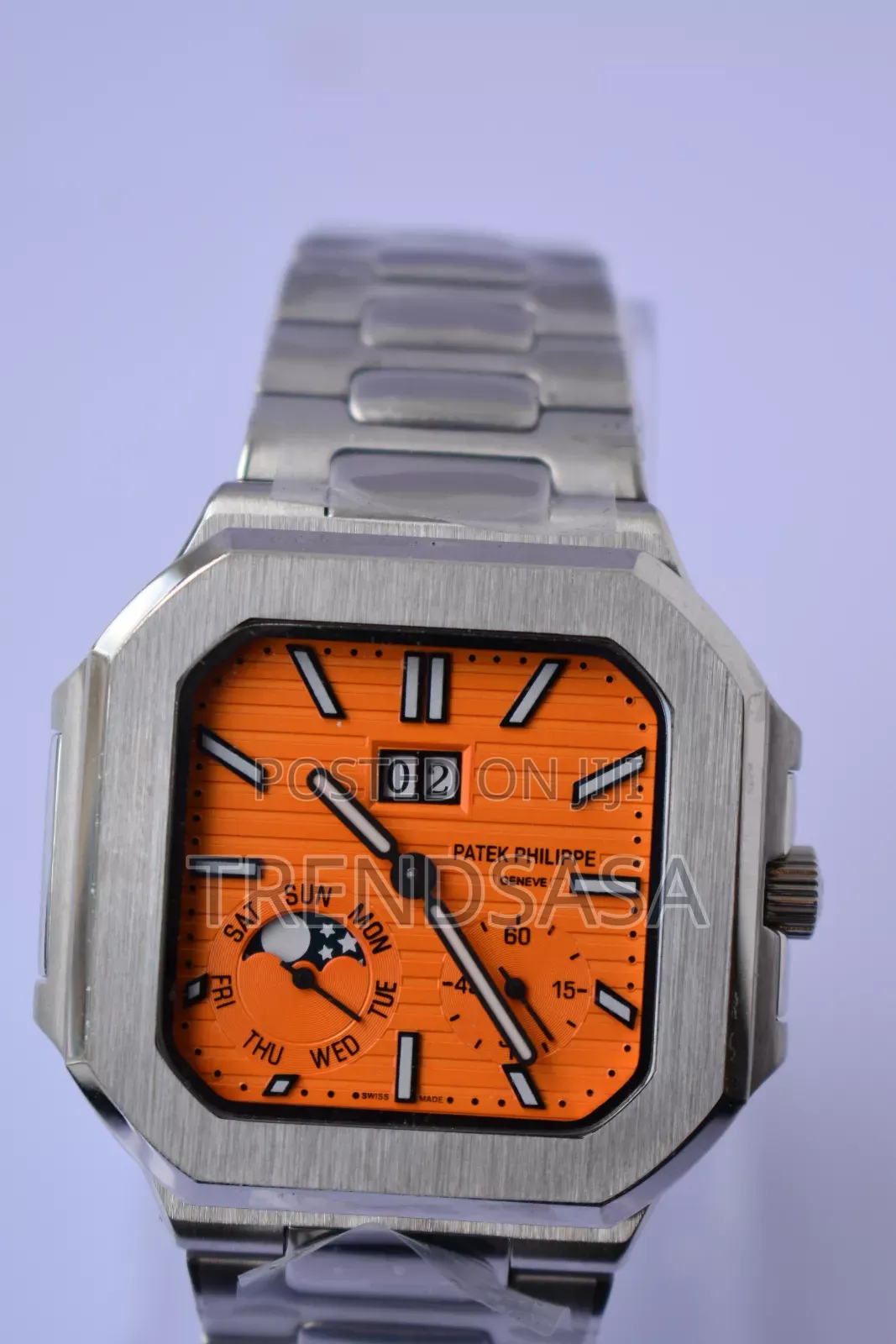 Patek Phiippe Cubitus Orange Dial Chronograph Stainless