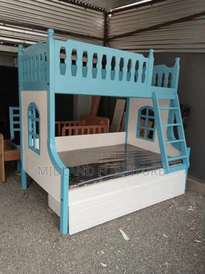 Blue Double Decker Bed on Sale - main view
