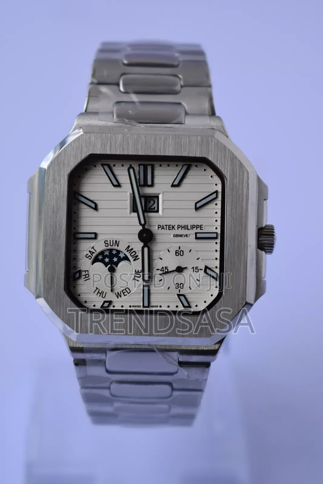 Patek Philippe Cubitus White Dial Stainless Steel Chrono