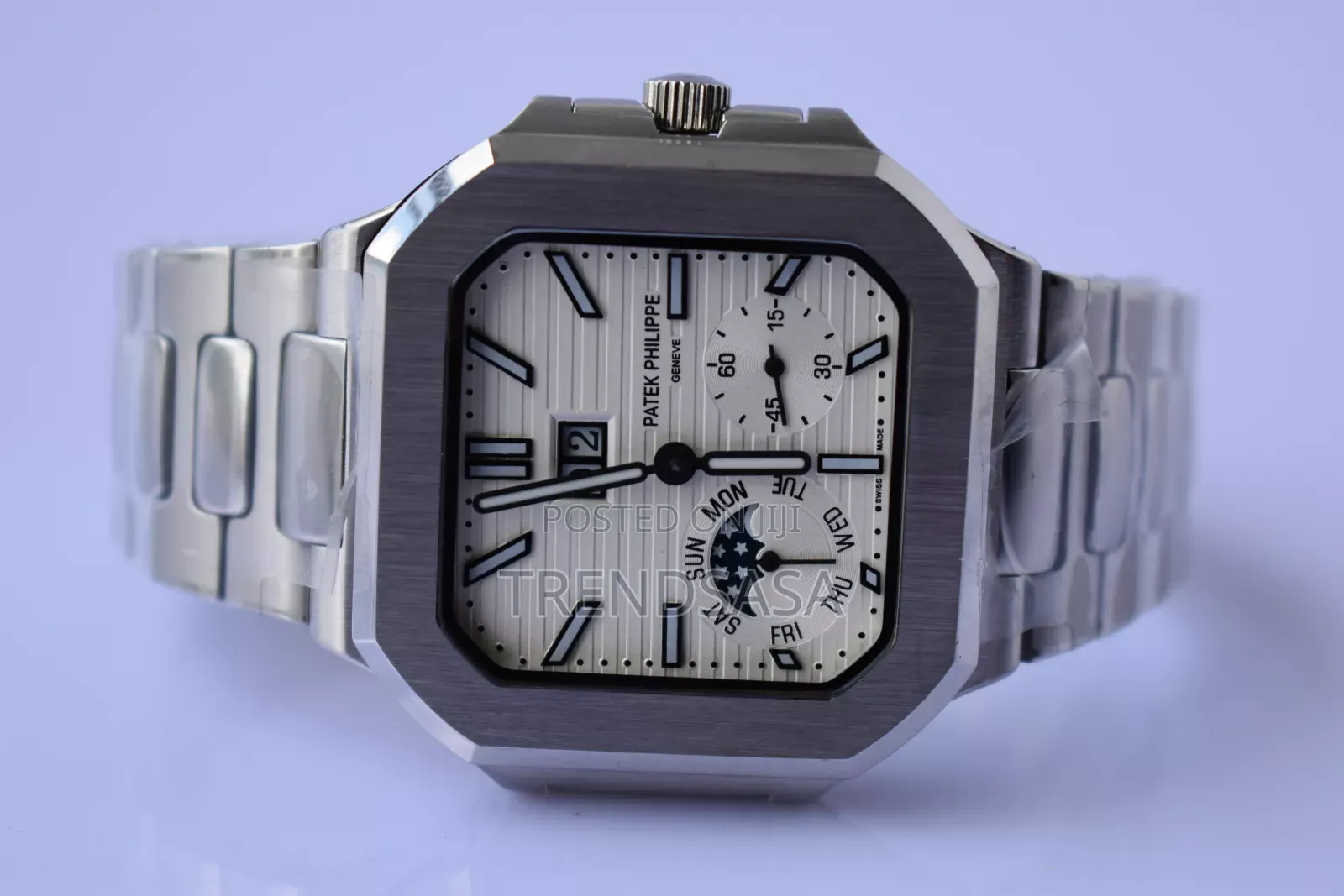 Patek Philippe Cubitus White Dial Stainless Steel Chrono