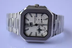 Patek Philippe Cubitus White Dial Stainless Steel Chrono