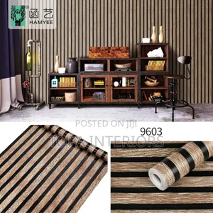 Wall Decor Fluted Wallpapers for Living Room Wall Decoration
