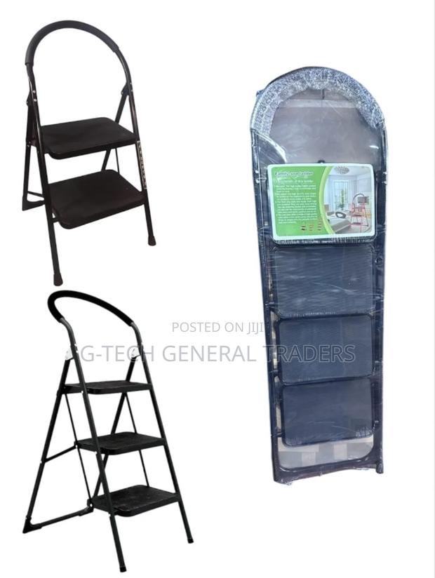 Black/White 3-Step Heavy Duty Step Ladder - main view