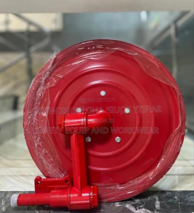 Manual Fire Hose Reel With Pivoting Arm.