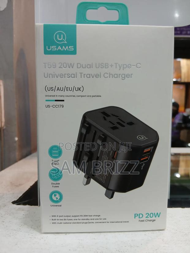 Usams Travel Adapter 20w Dual Usb+Type C - main view