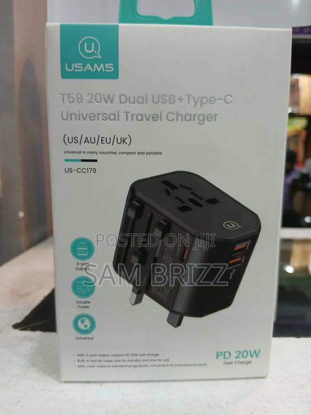 Usams Travel Adapter 20w Dual Usb+Type C - thumbnail 2