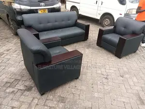 Sofas: 5-Seater Ergonomic Leather Loveseat Sofa Set