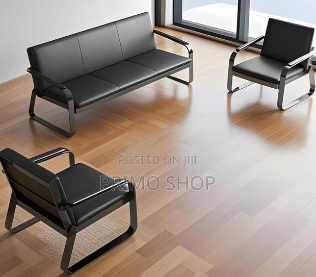 Office Sofa; Thick Cushioned Seating Office Sofa - main view