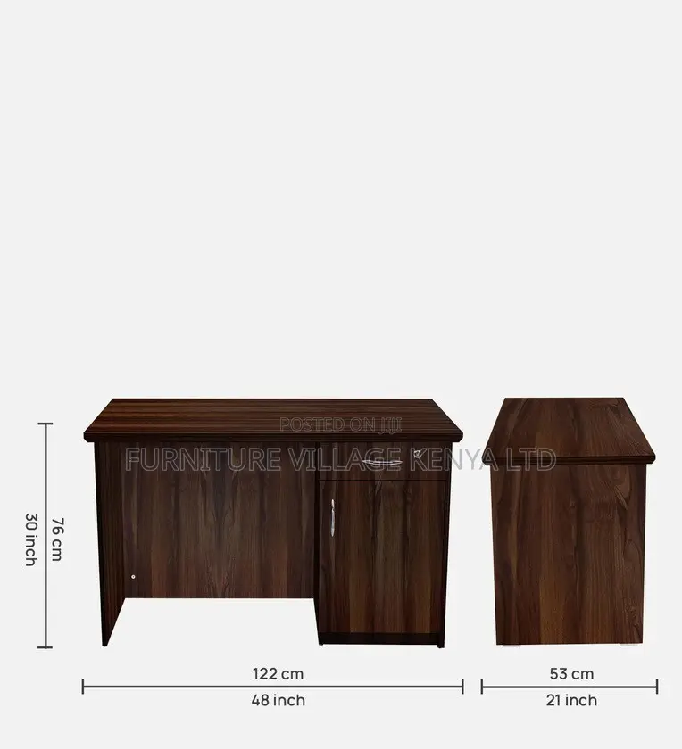 Office Desk: Local Made 120cm Study Desk With File Cupboard