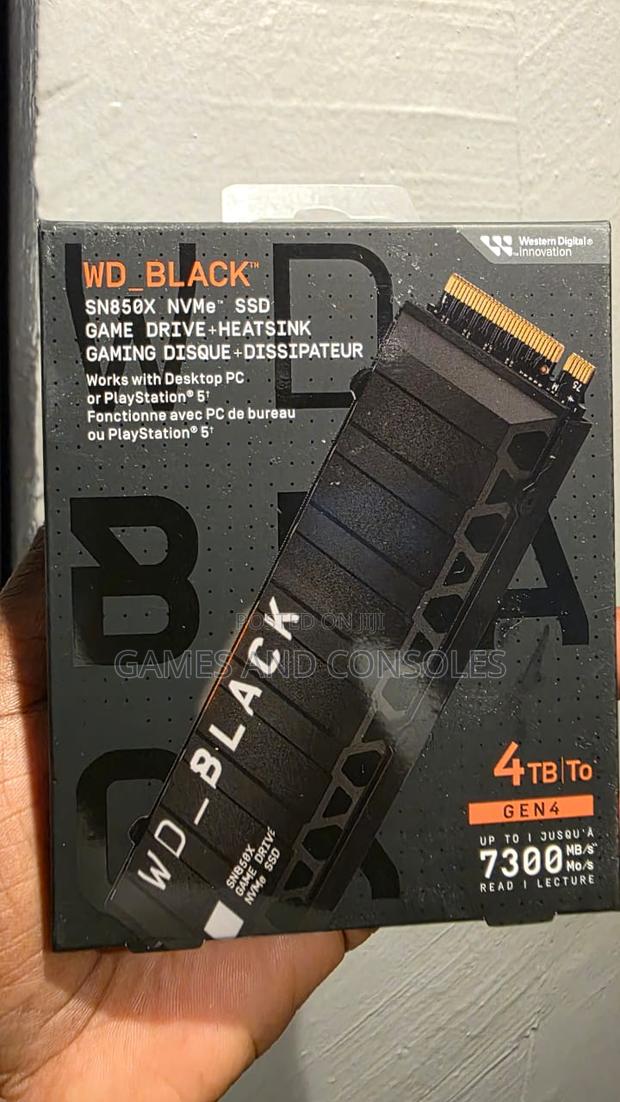 Wd 4tb Gen4 M2 SSD With Heat Sink Ps5 and Pc