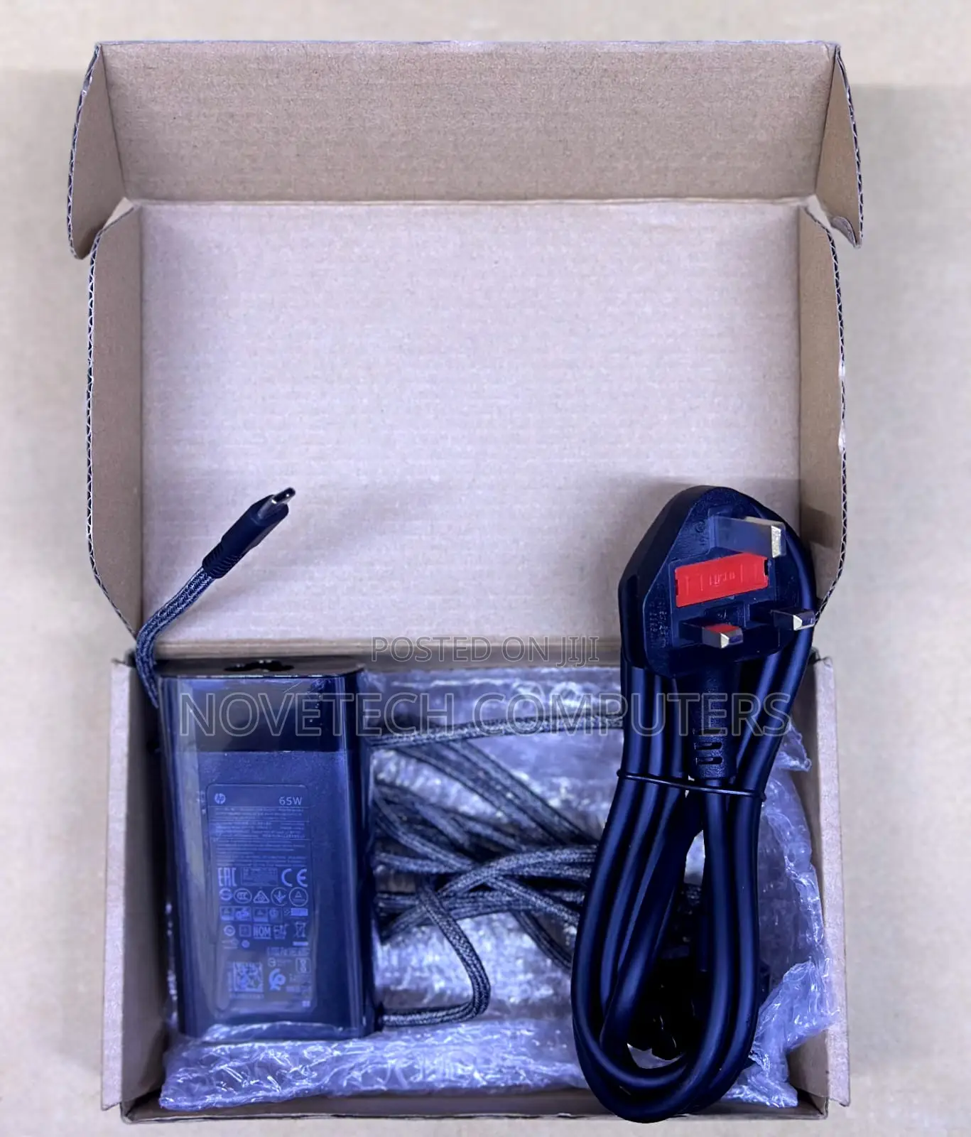 Original Genuine Hp 65w Usb-C Type C Woven Wire Slim Travel