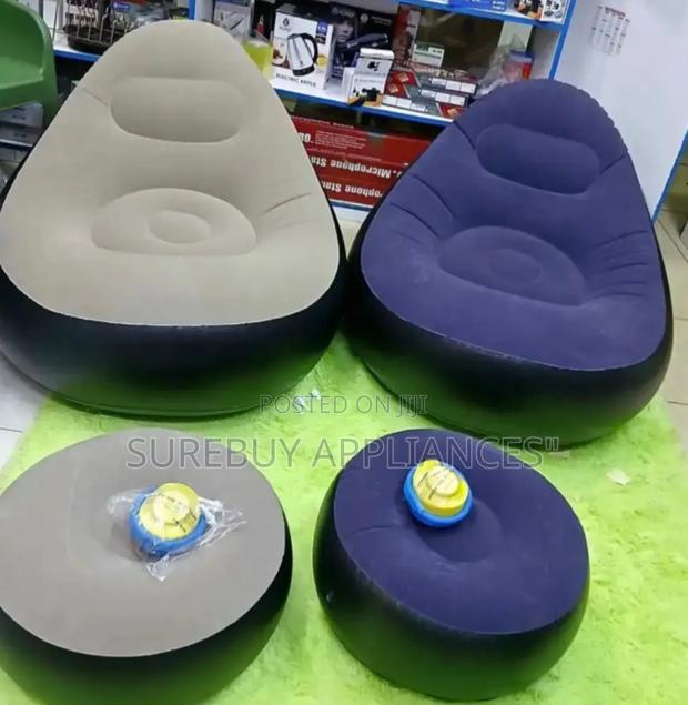 Inflatable Seat With Footrest Plus Free Pump