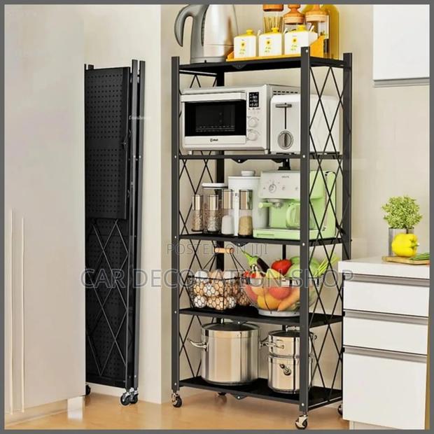 Space Efficiency Durable Kitchen Foldable Rack - main view
