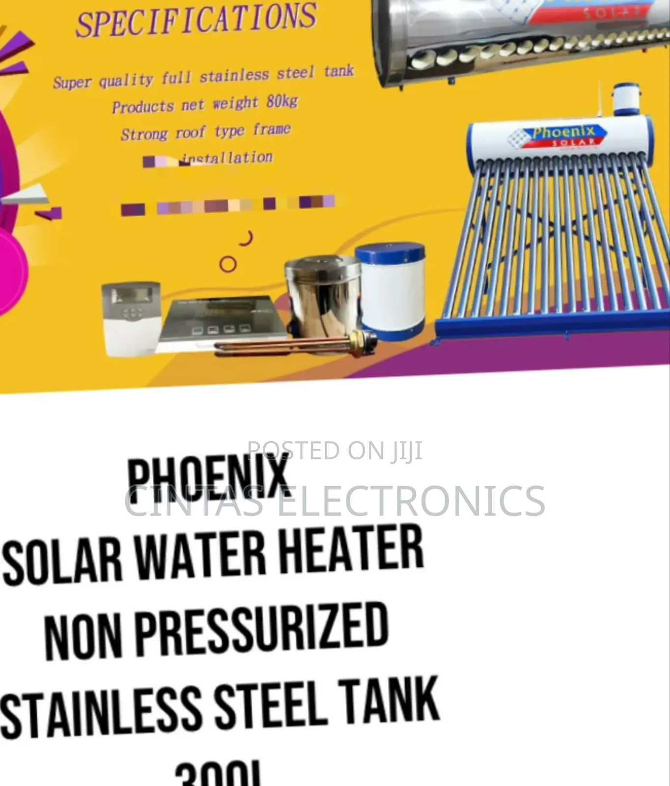 Solar Water Heater 300litres