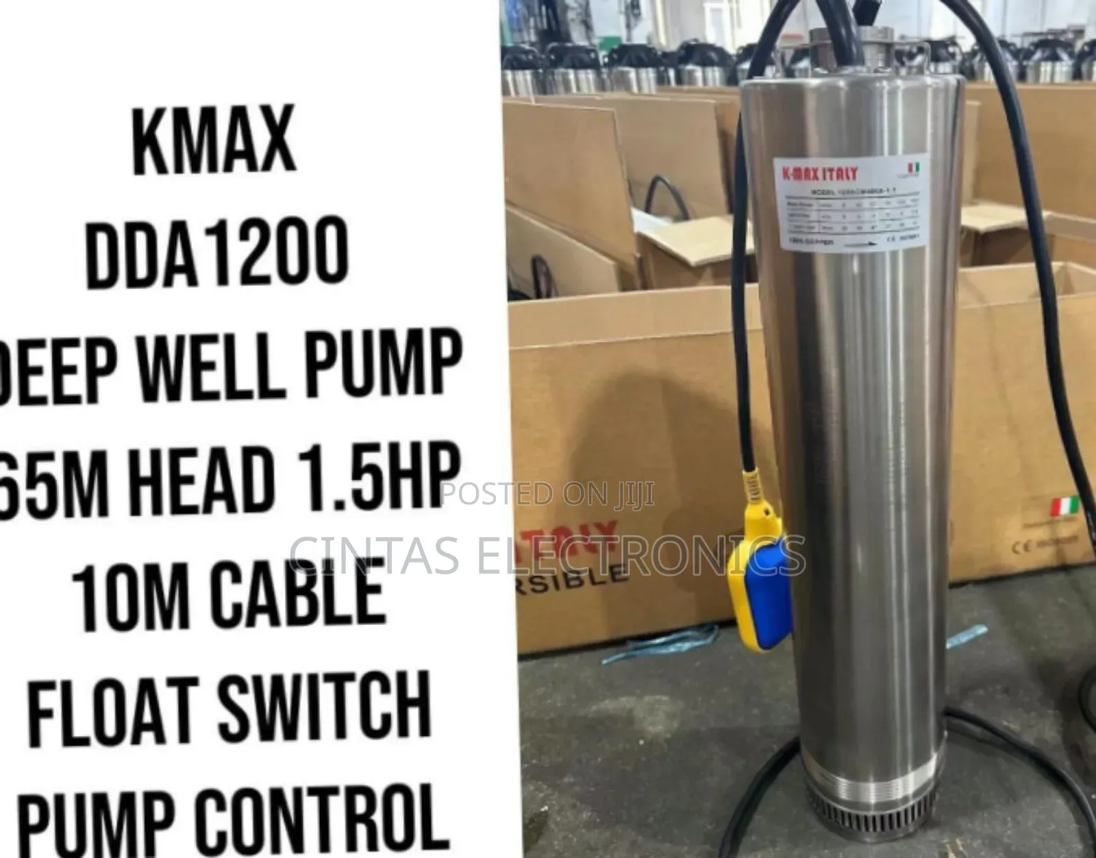 1.5hp Kmax Submersible Water Pump With a Float Switch