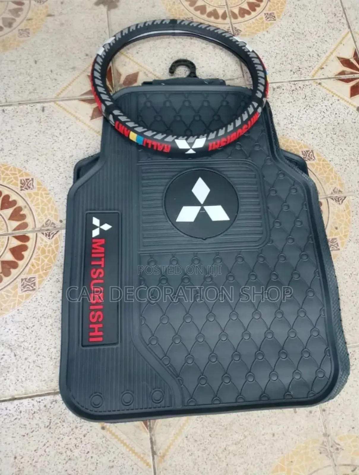 Matchy Mitsubishi Mats With Steering Cover Set