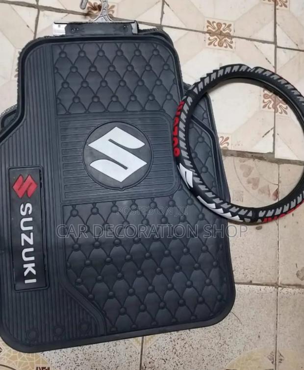 Matchy Suzuki Mats With Steering Cover Set