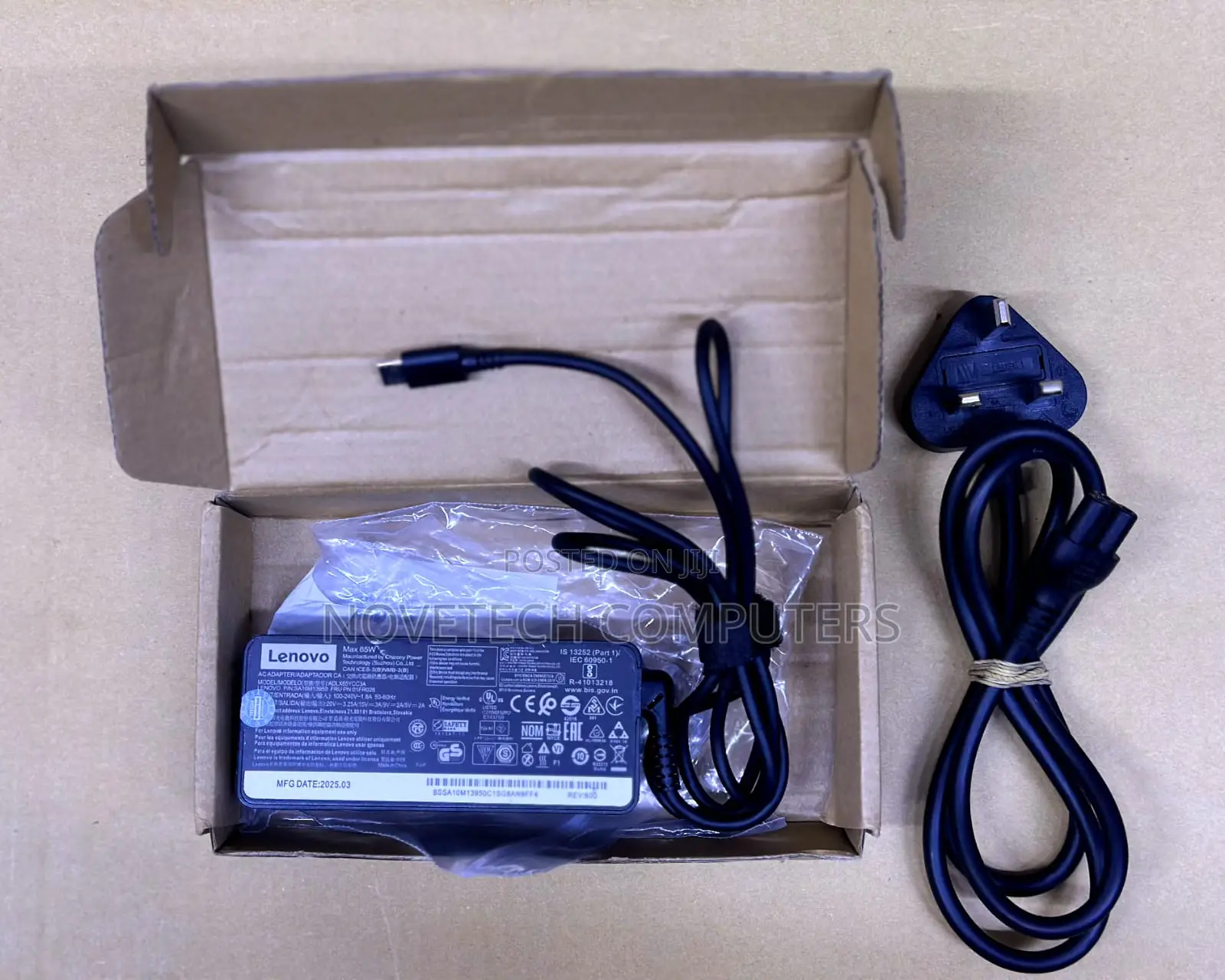 Original Lenovo 20v 3.25a 65w Usb Type C Ac Power Adapter