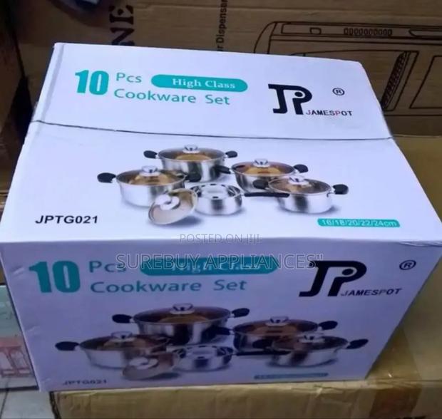 10pc James Pot Stainless Cookware Set - main view