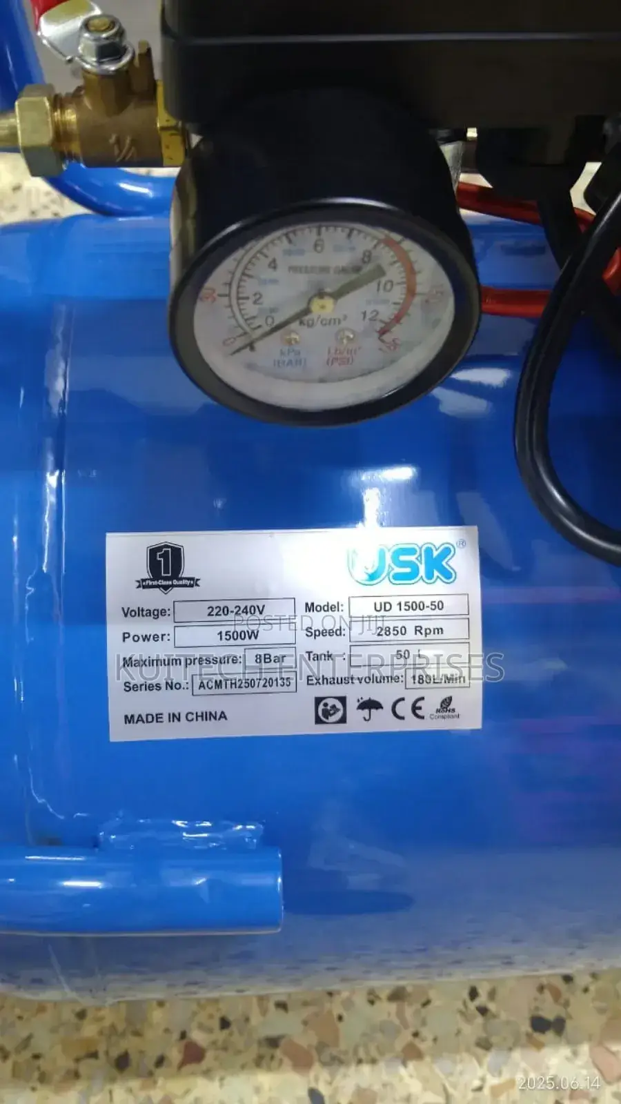 50l Electric Air Compressor Machine/Usk Compressor Machine