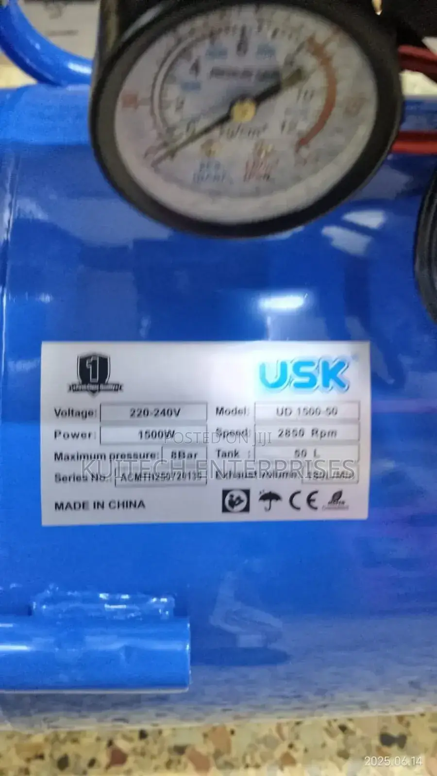 50l Air Compressor/Electric Usk Air Compressor