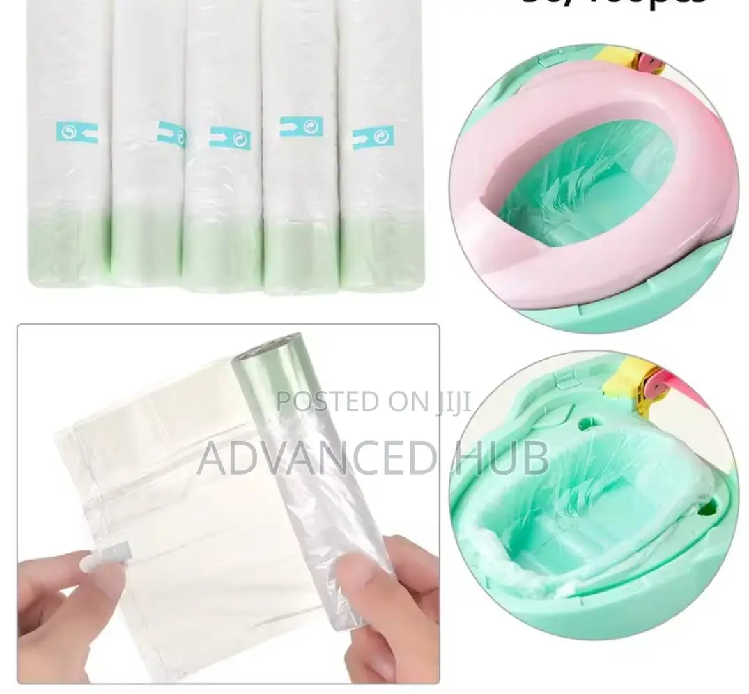 10pcs/Roll Up Potty Baby Training Toilet Seat Bin Bags