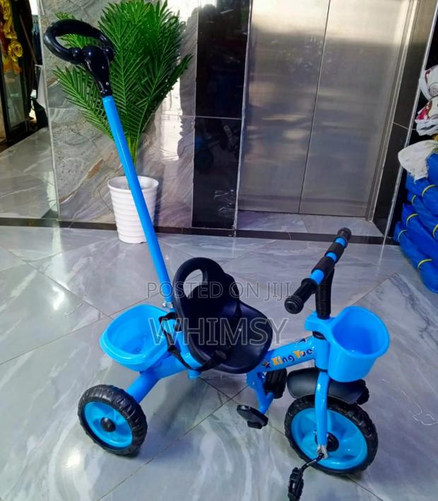 Boys / Blue Push Tricycle With a Handle - main view