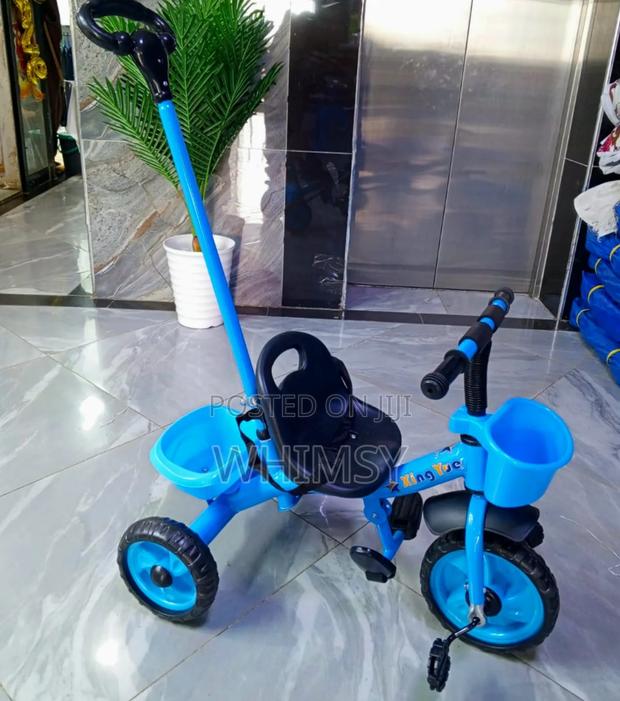 Boys / Blue Push Tricycle With a Handle - thumbnail 2