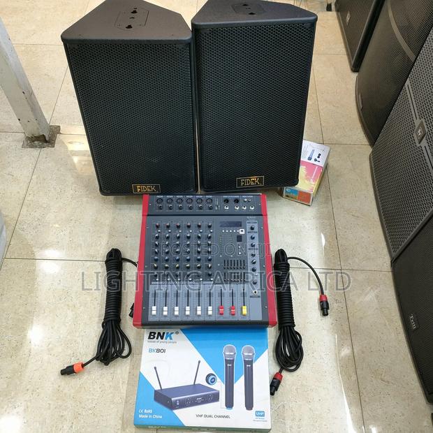 12" Fedik Speaker's ,6 Channels Max Mixer and BNK Wireless