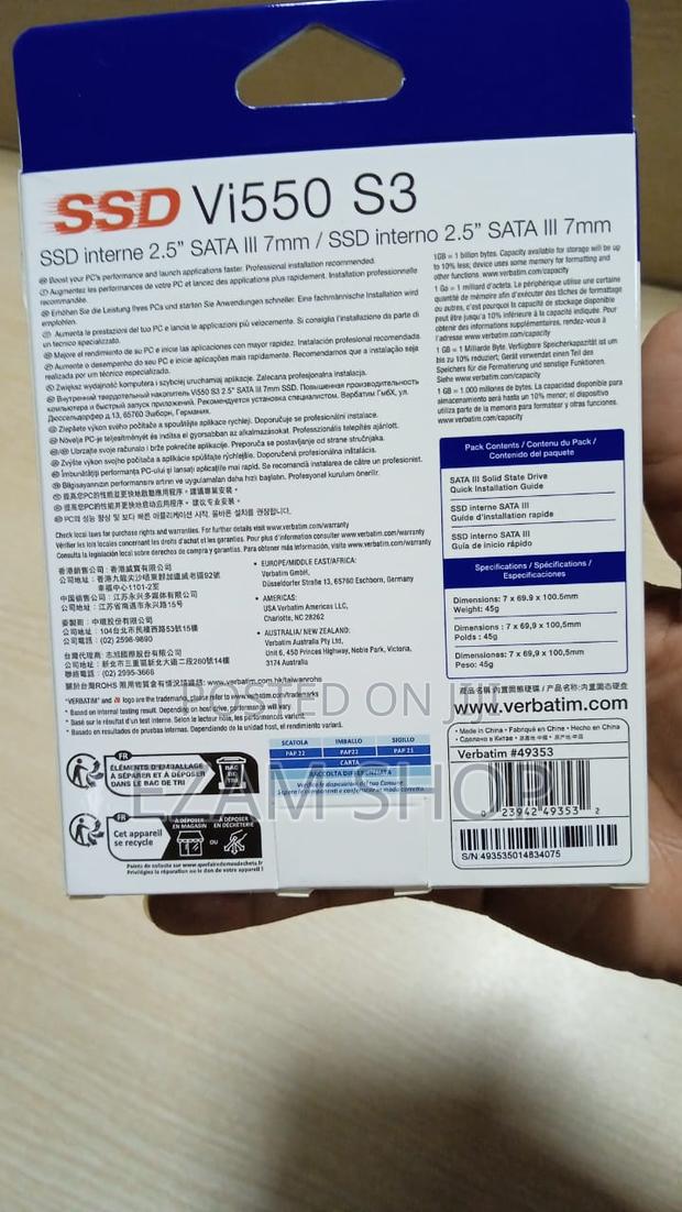Verbatim Vi550 S3 SSD 2.5" Sata Iii 7mm SSD