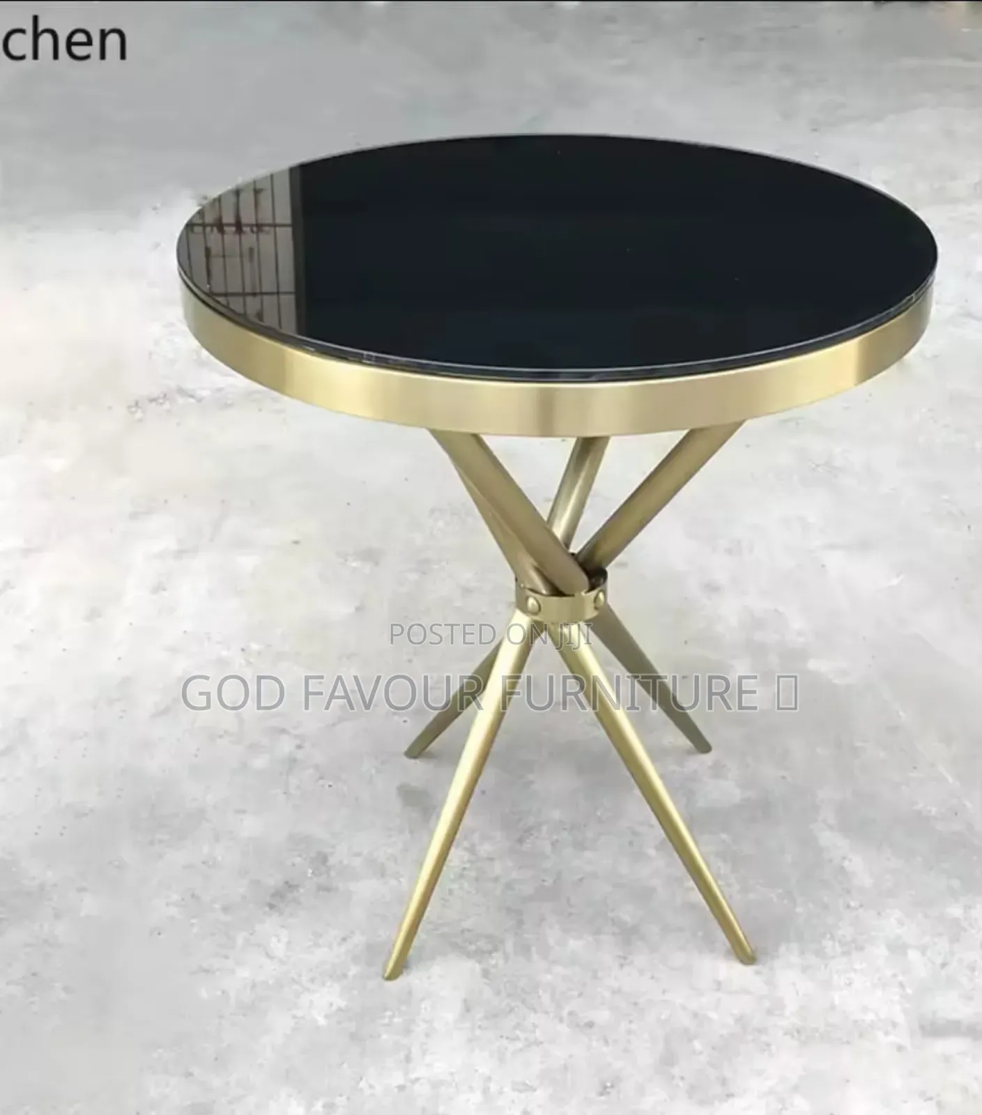 Black Gold Round Generic Coffee Table Az6yh